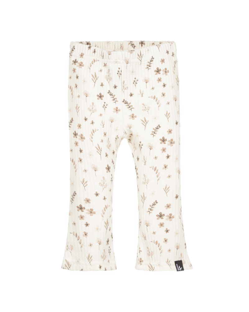 Flared pants wafel flower karla sepia